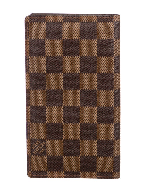 Louis Vuitton 2004 Damier Ebene Pattern Checkbook Holder