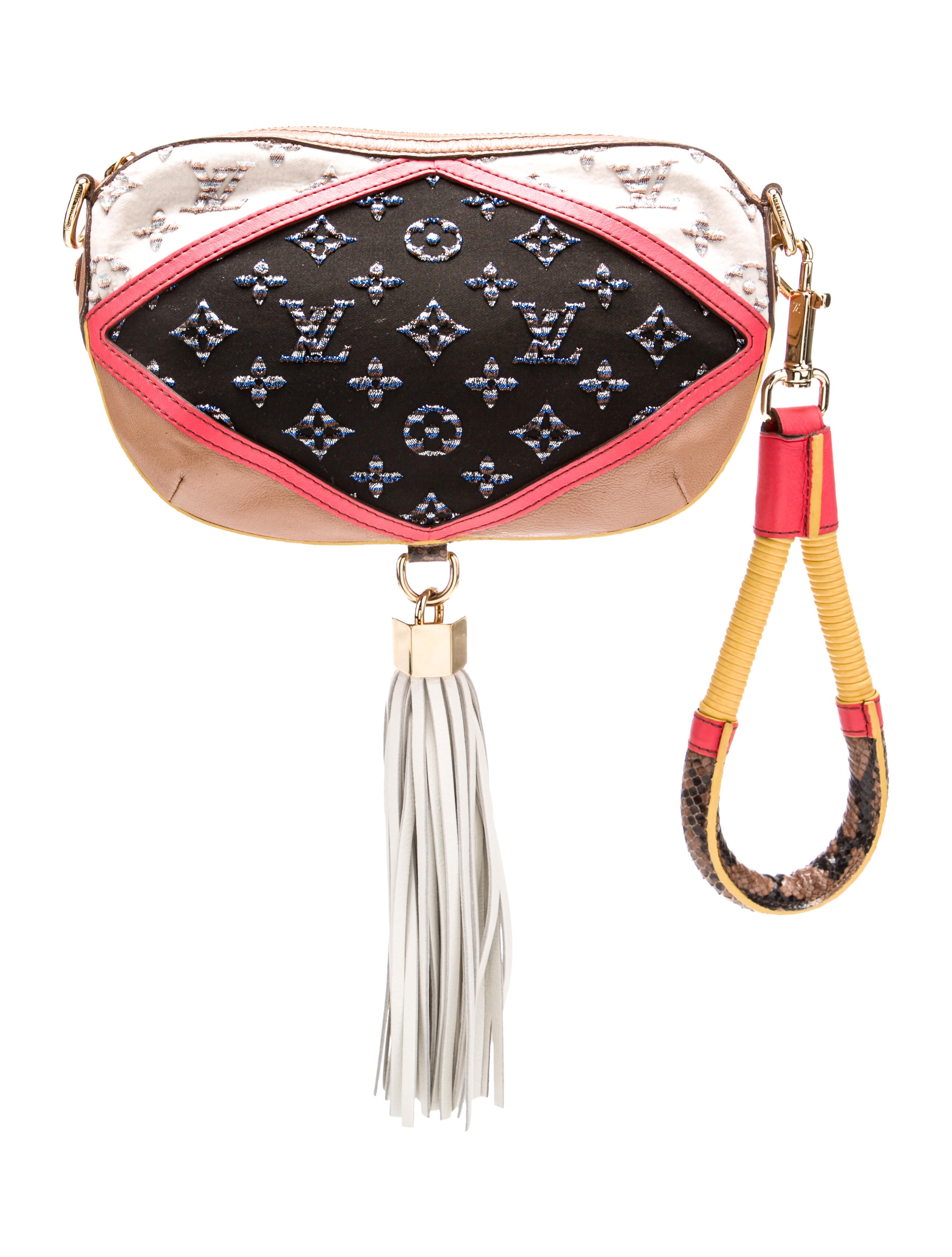 Louis Vuitton Python-Trimmed Monogram Pochette Nightbird - Neutrals ...