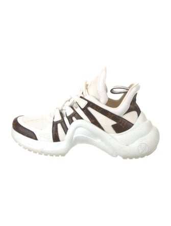 Louis Vuitton Leather Printed Chunky Sneakers