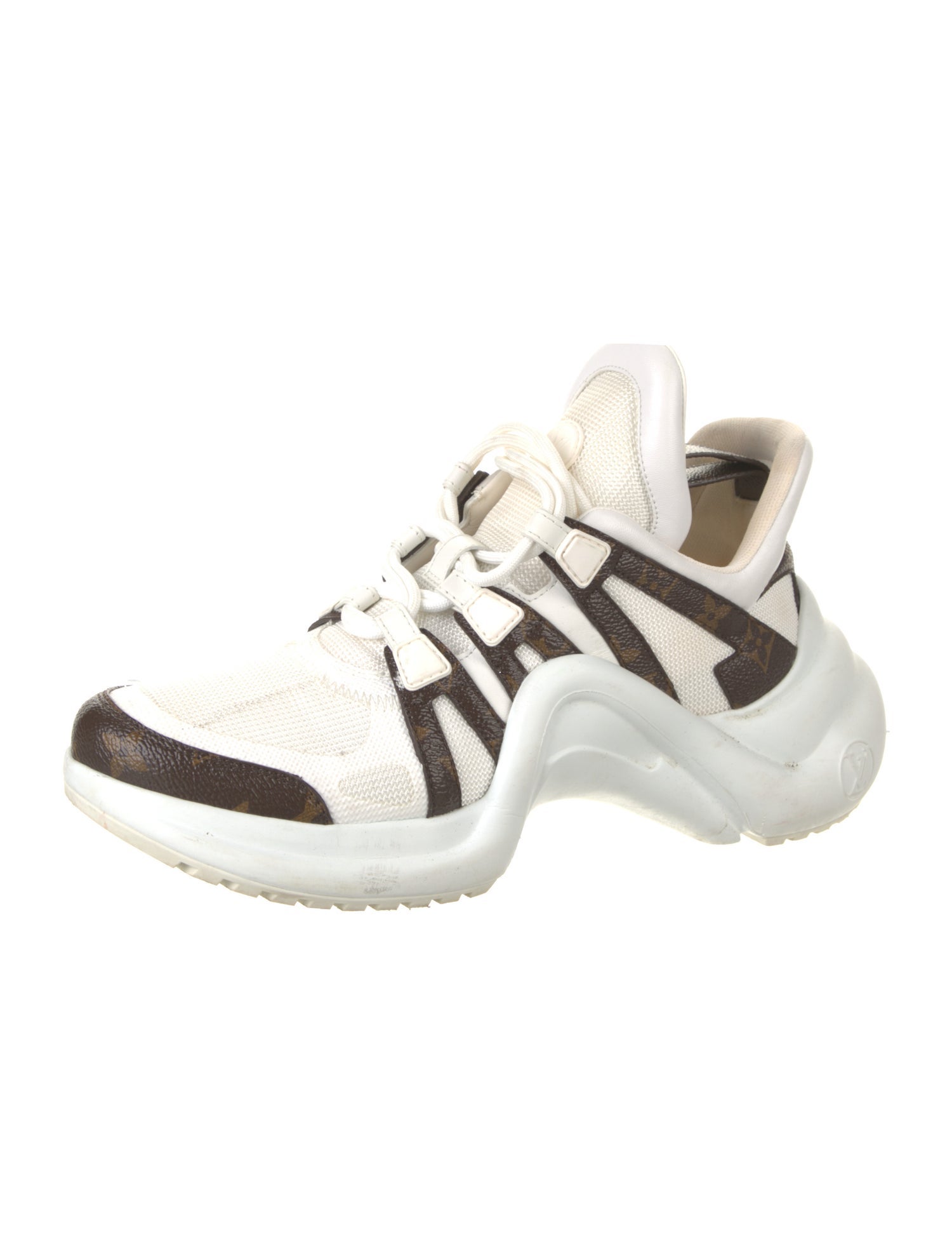 Louis Vuitton Leather Printed Chunky Sneakers