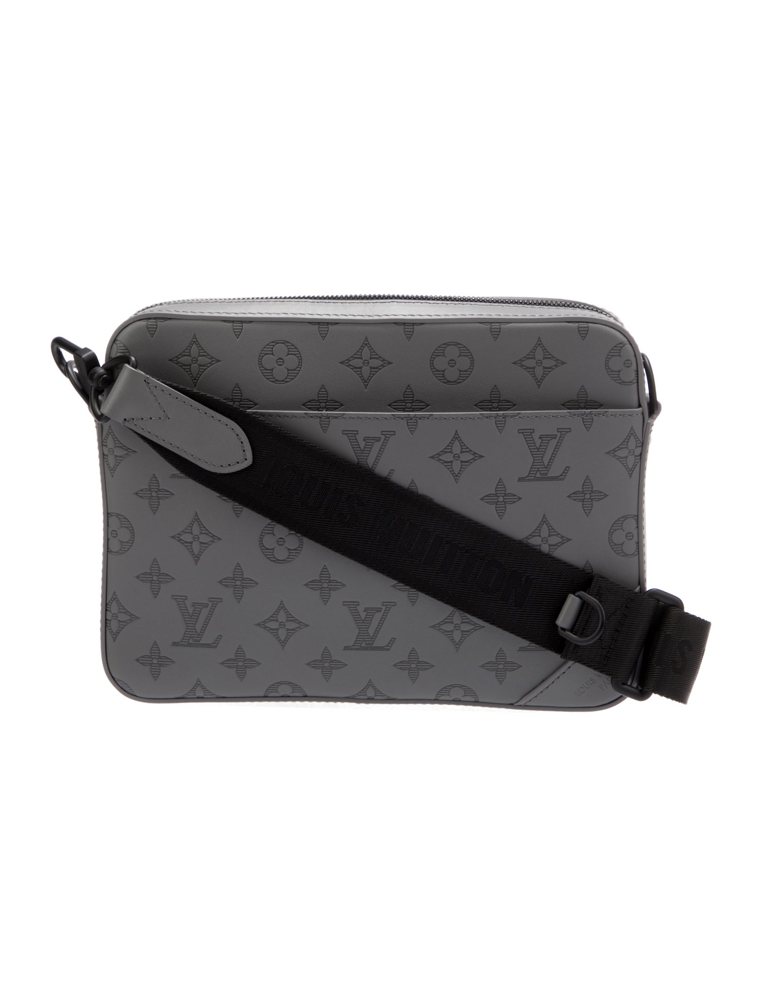 Louis Vuitton Monogram Shadow Trio Messenger Bag Grey Messenger Bags