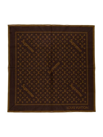 Louis Vuitton x Supreme Scarves 2017 LV Monogram Bandana