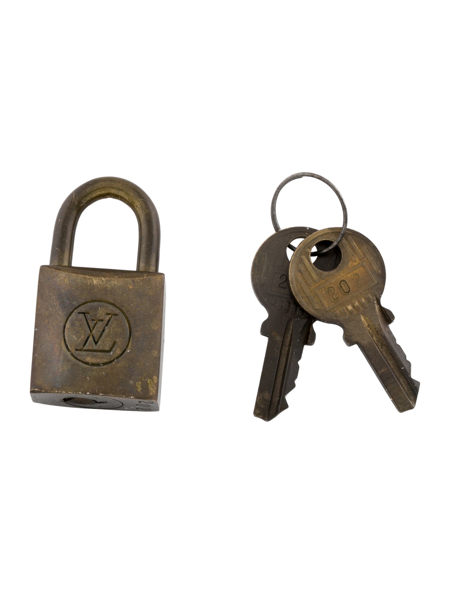 Louis Vuitton Brass Lock & Key Set