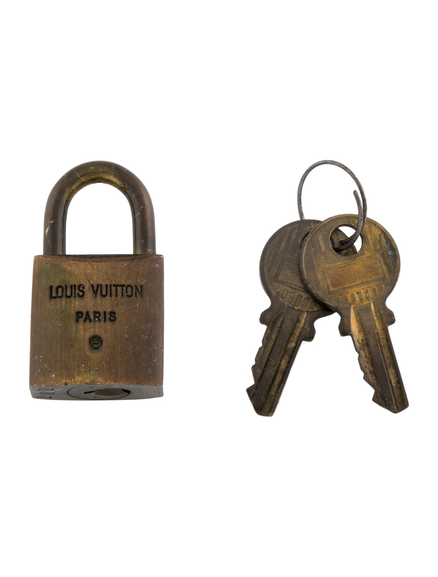Louis Vuitton Brass Lock & Key Set