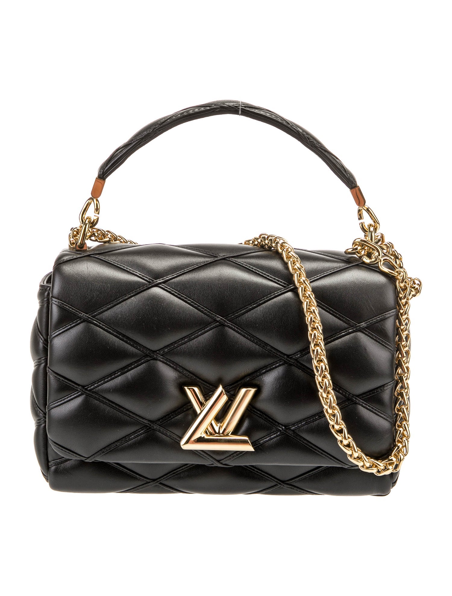 Louis Vuitton Malletage GO14 MM Black Handle Bags, Handbags