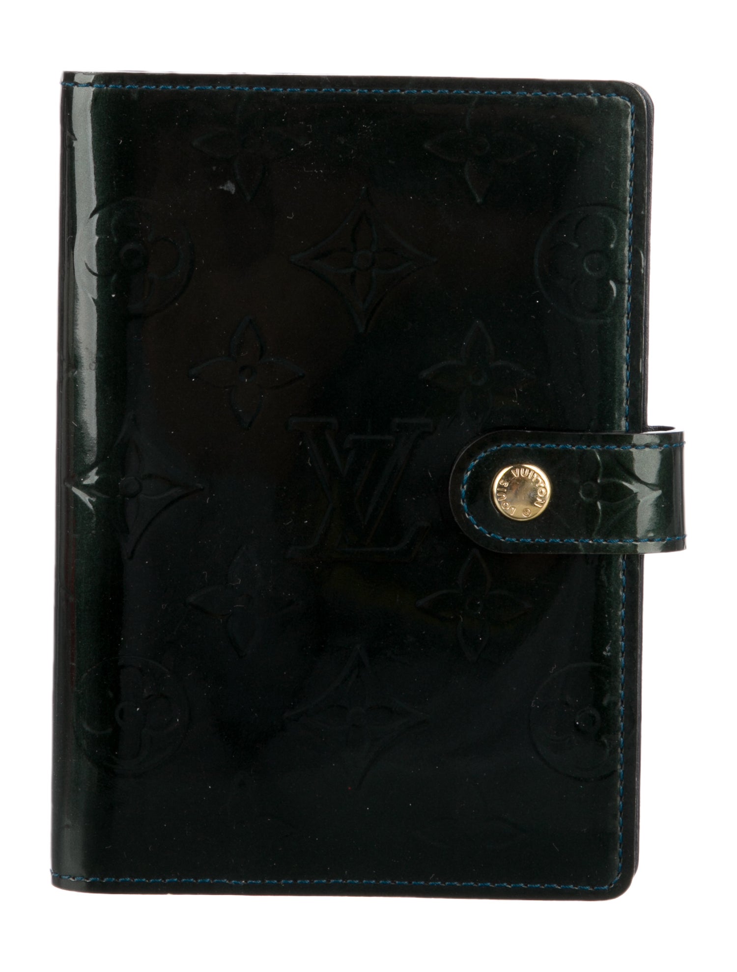 Louis Vuitton Monogram Vernis Small Ring Agenda Cover Green Books