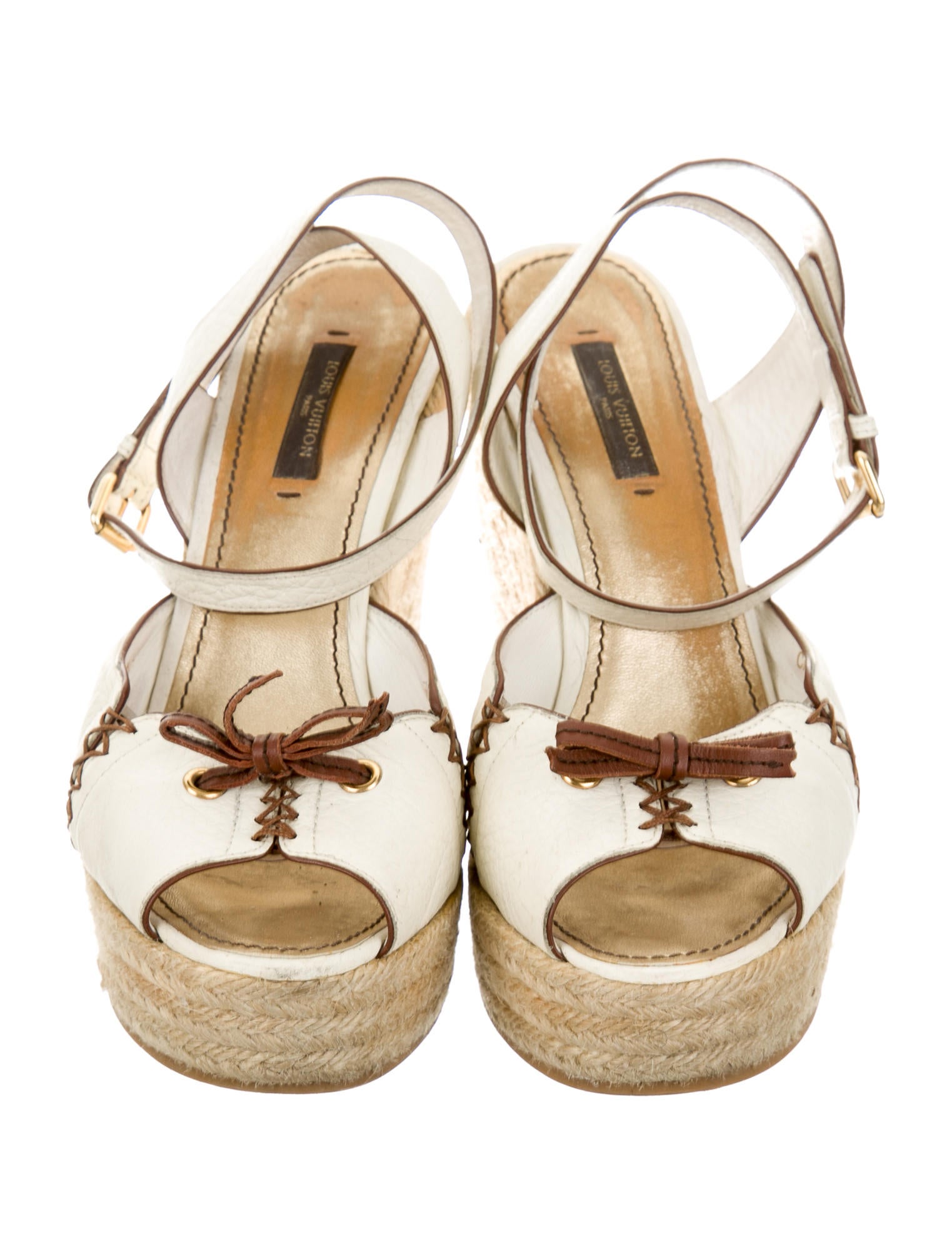 Louis Vuitton Leather Espadrille Wedges Shoes LOU83506 The RealReal