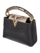 Louis Vuitton Python-Trimmed Taurillon Capucines Mini w/Strap