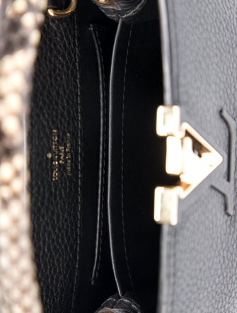 Louis Vuitton Python-Trimmed Taurillon Capucines Mini w/Strap
