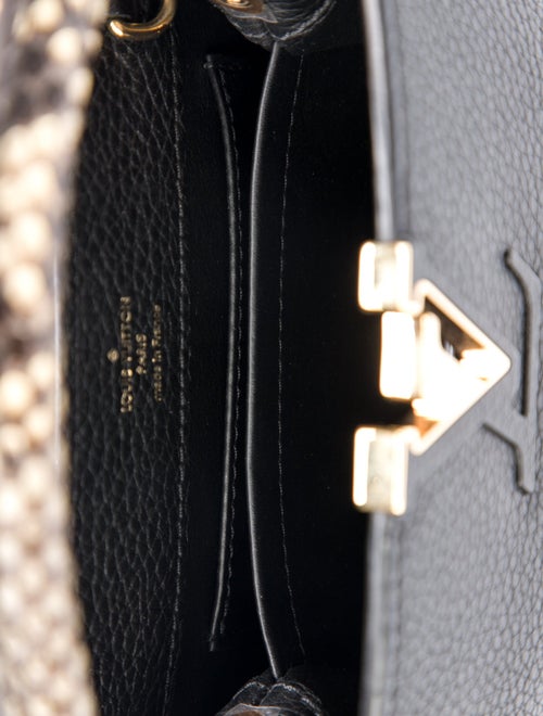 Louis Vuitton Python-Trimmed Taurillon Capucines Mini w/Strap