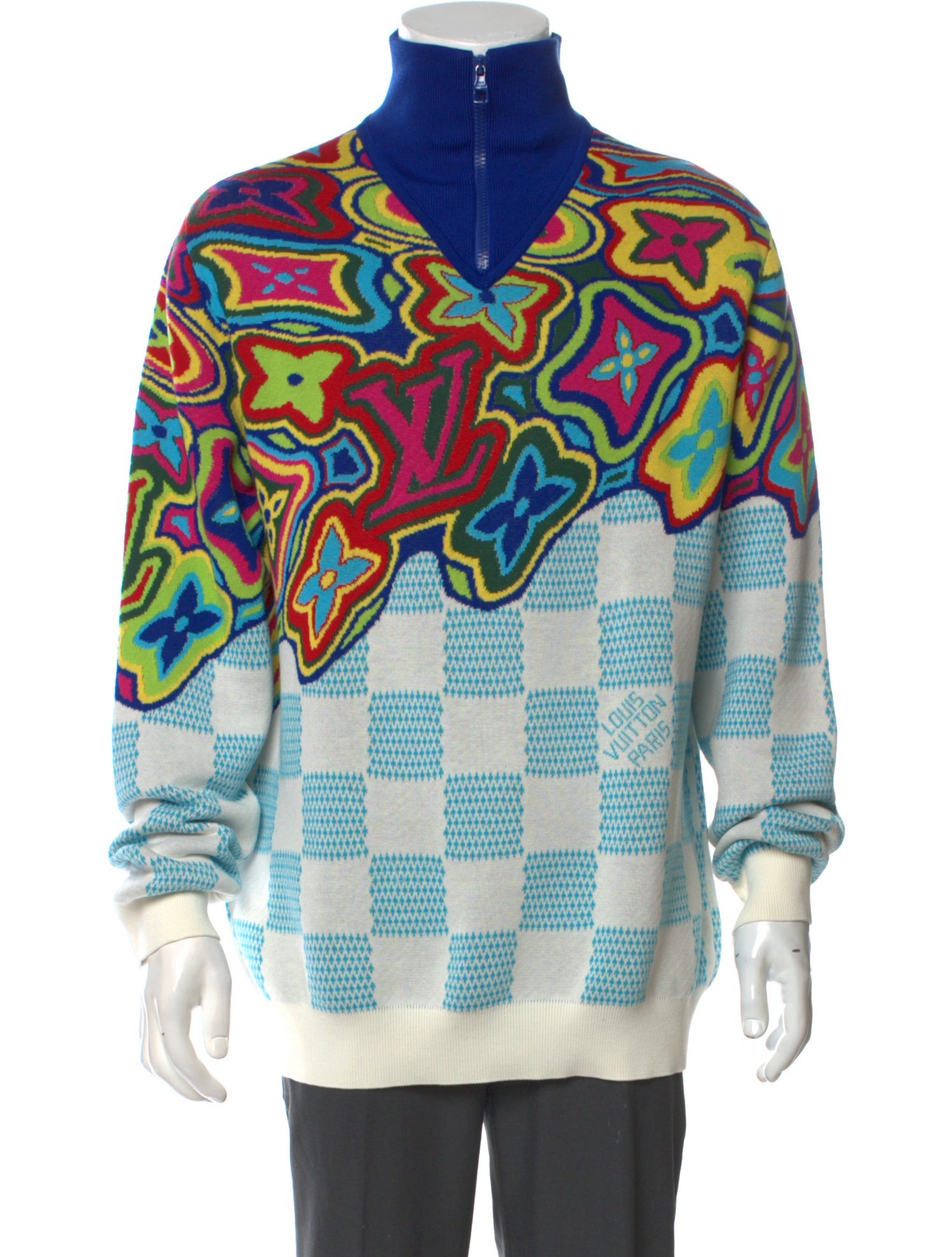 Louis Vuitton 2021 Distorted Monogram and Damier Quarter Zip