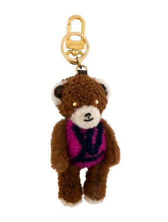 Louis Vuitton Shearling LV Teddy Bear Bag Charm
