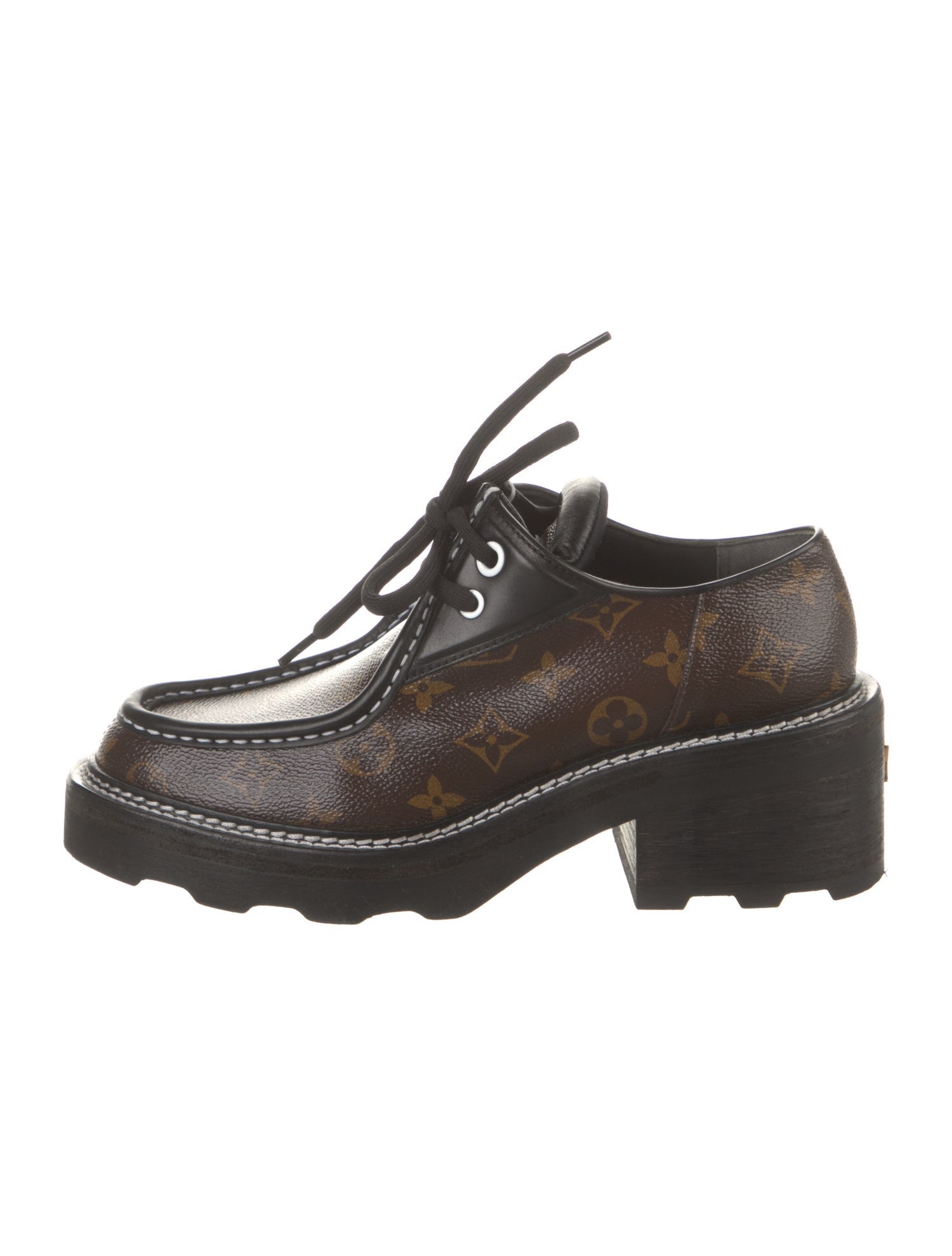 Louis Vuitton LV Monogram Oxfords Brown Flats, Shoes LOU841908