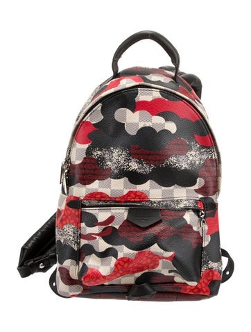 Louis Vuitton Backpacks Patchwork Waves Damier Azur Palm Springs PM L