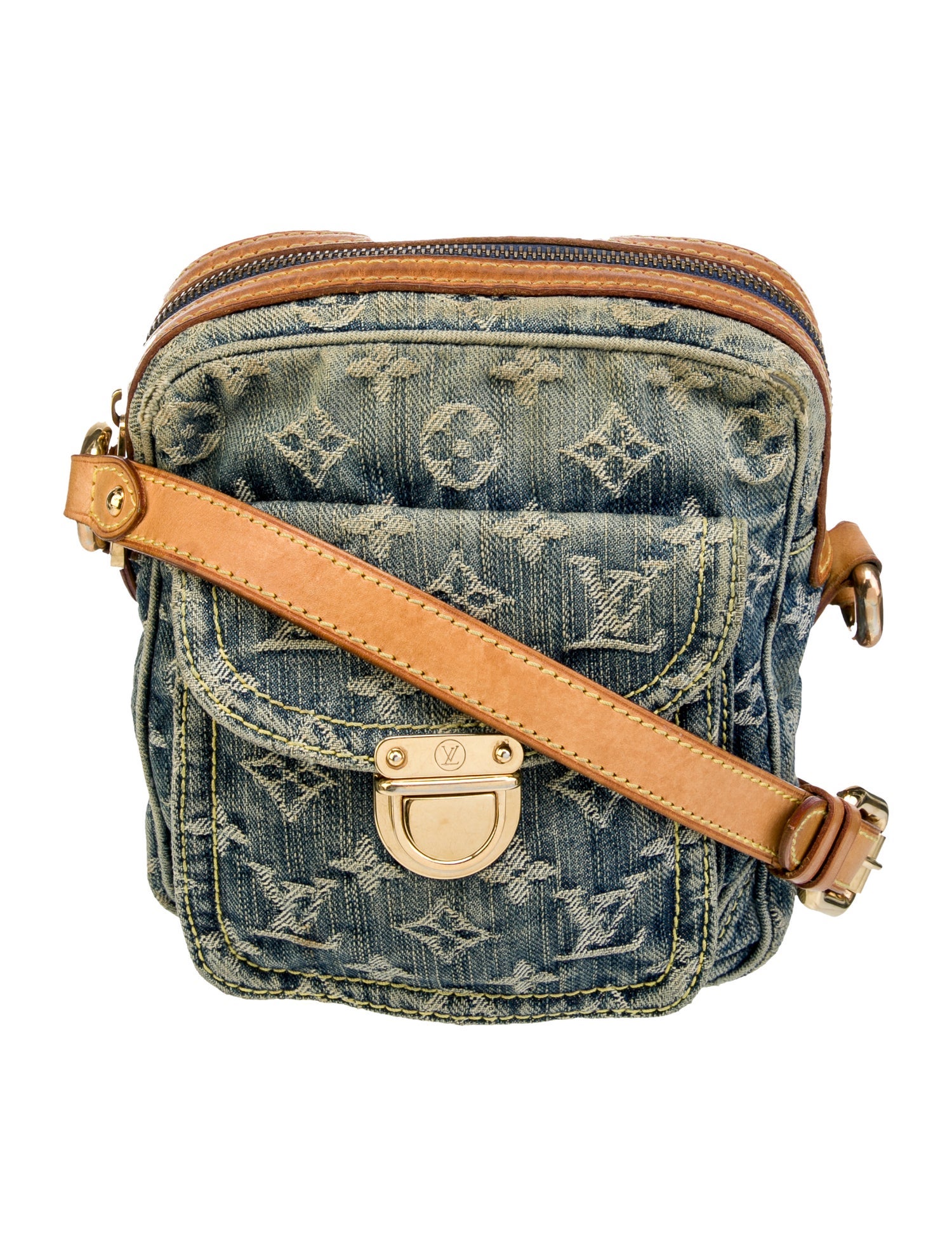 Louis Vuitton Monogram Denim Camera Bag Blue Crossbody Bags, Handbags