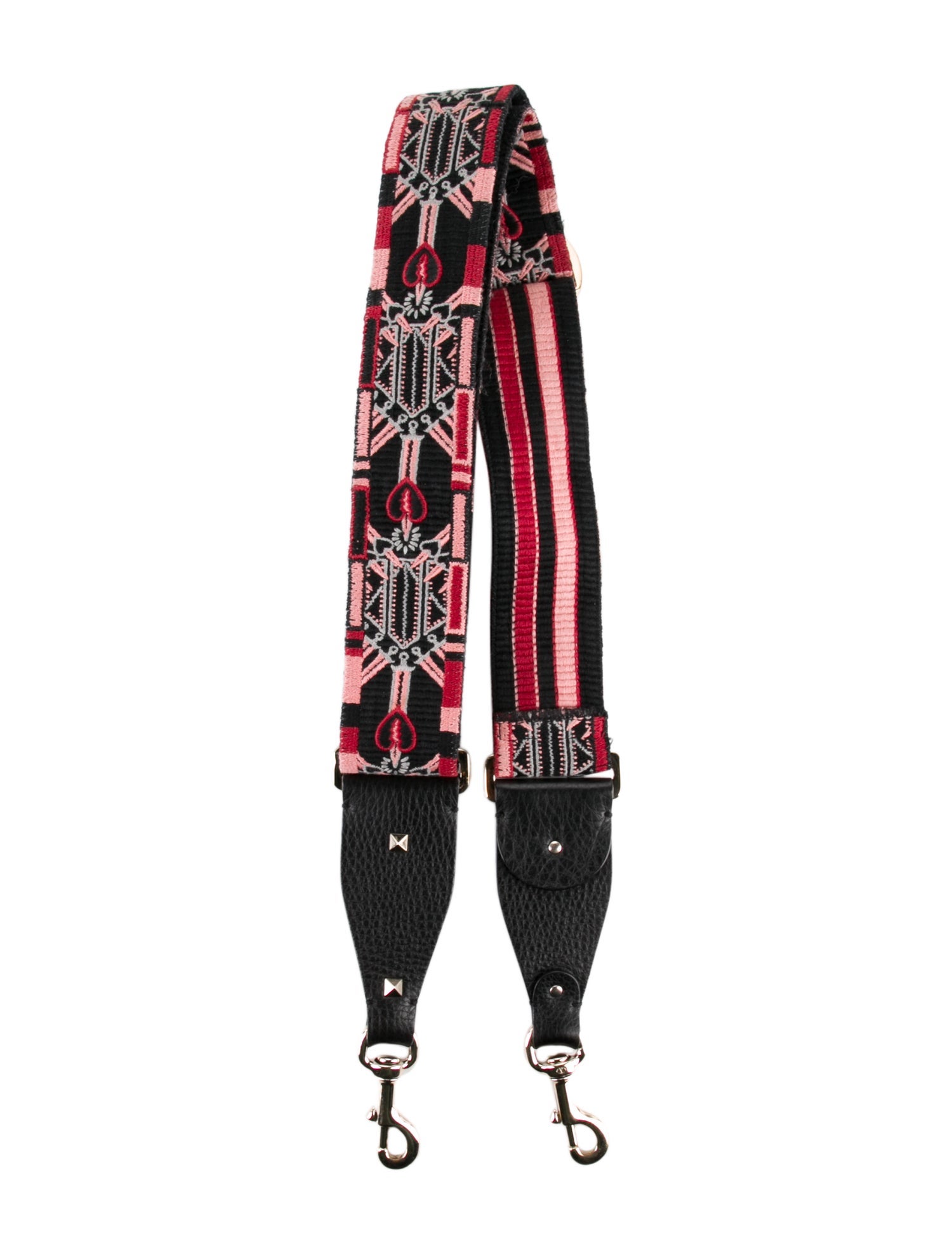 Valentino Embroidered Canvas Bag Strap