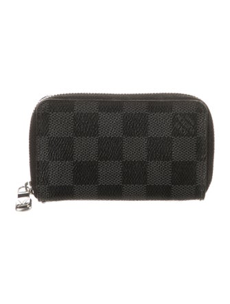 Louis Vuitton 2019 Damier Graphite Pattern Zippy Coin Purse