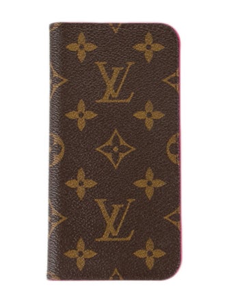 Louis Vuitton Leather Monogram Iphone Case