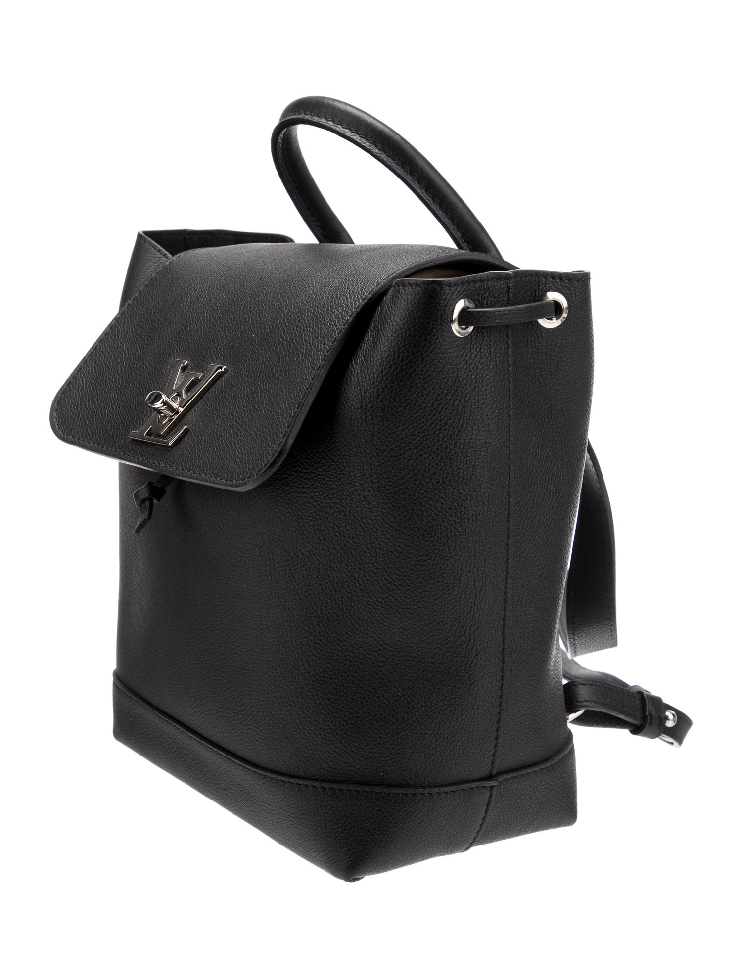 Louis Vuitton Taurillon Lockme Mini Backpack Black Backpacks