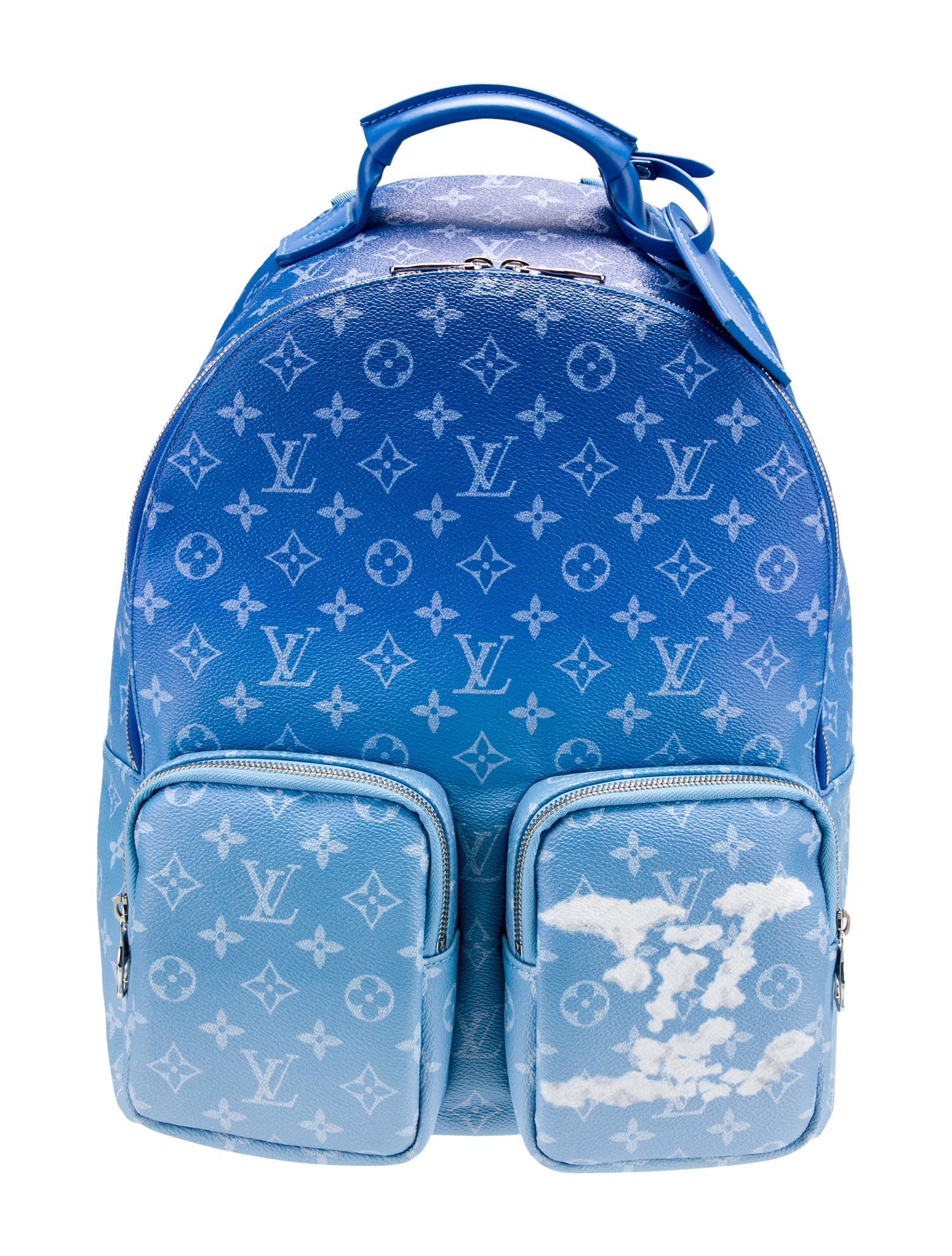 Louis Vuitton Monogram Clouds Multipocket Backpack Blue Backpacks