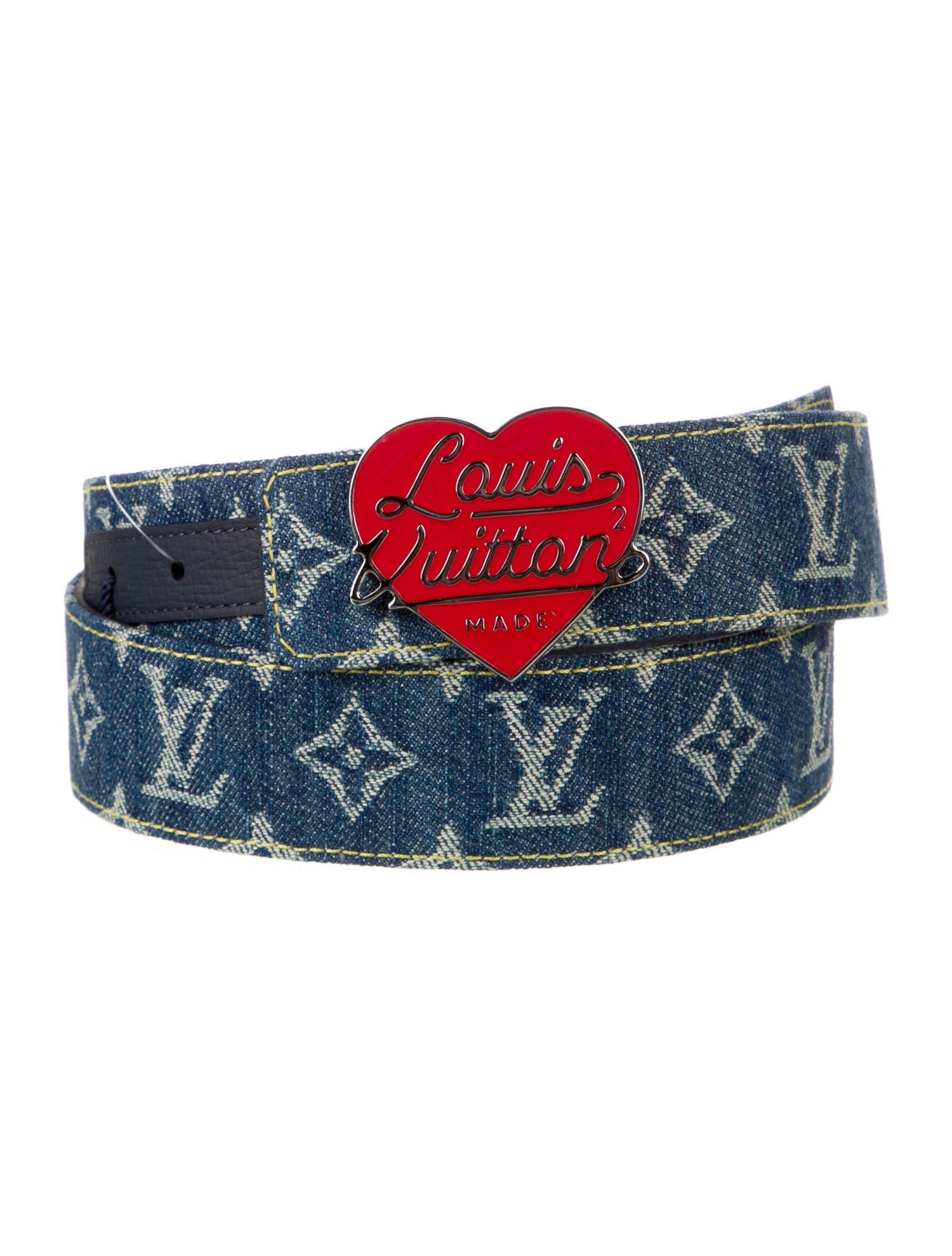 louis vuitton denim belt