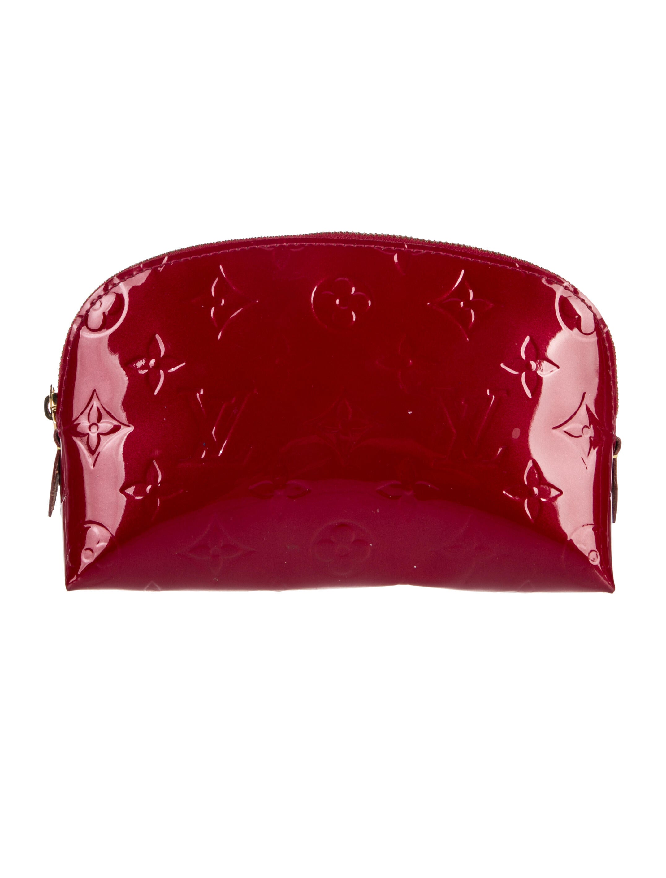 Louis Vuitton Monogram Vernis Cosmetic Pouch Red Cosmetic Bags