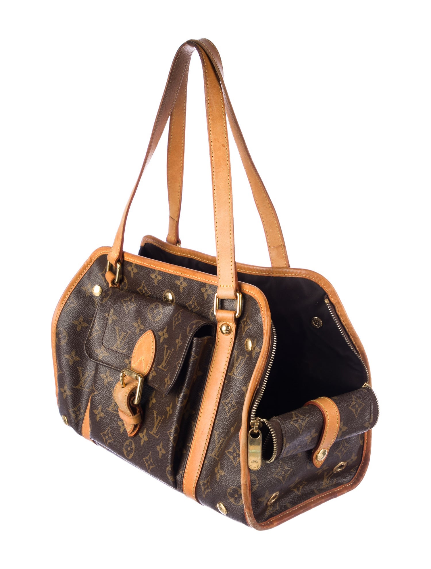 Louis Vuitton Monogram Sac Baxter PM Pet Carrier Brown Pet Accessories, Decor & Accessories