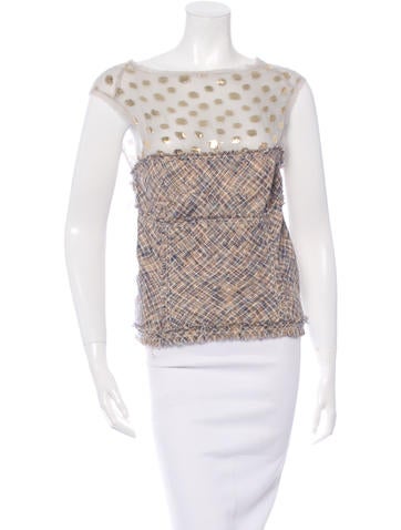 Louis Vuitton Tweed Sleeveless Top