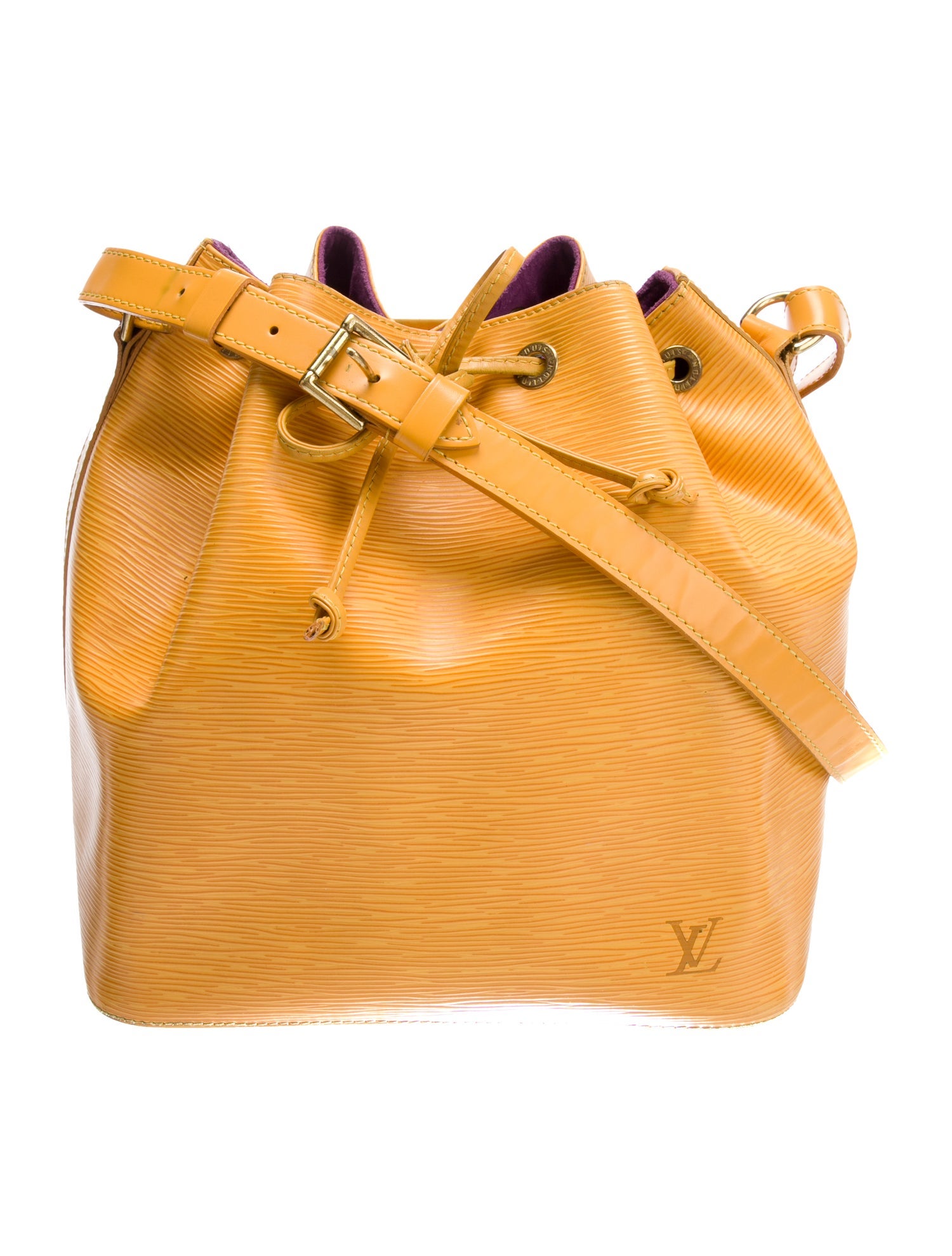 Louis Vuitton Vintage Epi Noe PM Yellow Bucket Bags, Handbags