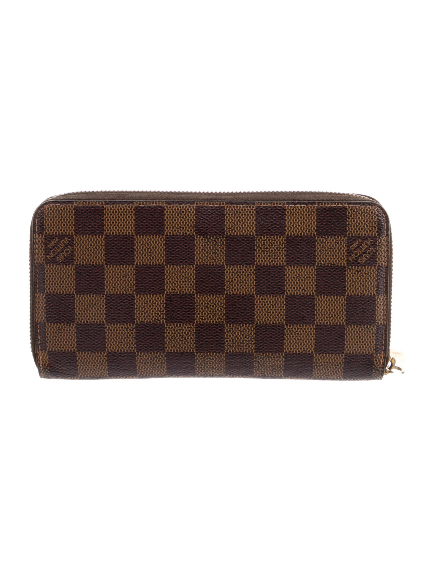 Louis Vuitton 2012 Damier Ebene Pattern Zippy Wallet
