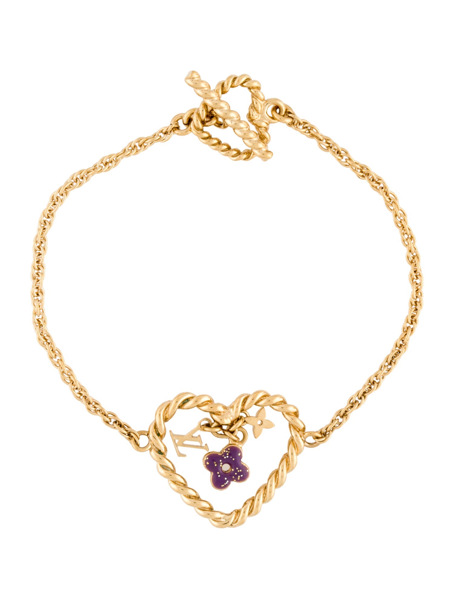 Louis Vuitton Blooming Strass Bracelet - Clear, Brass Charm, Bracelets ...