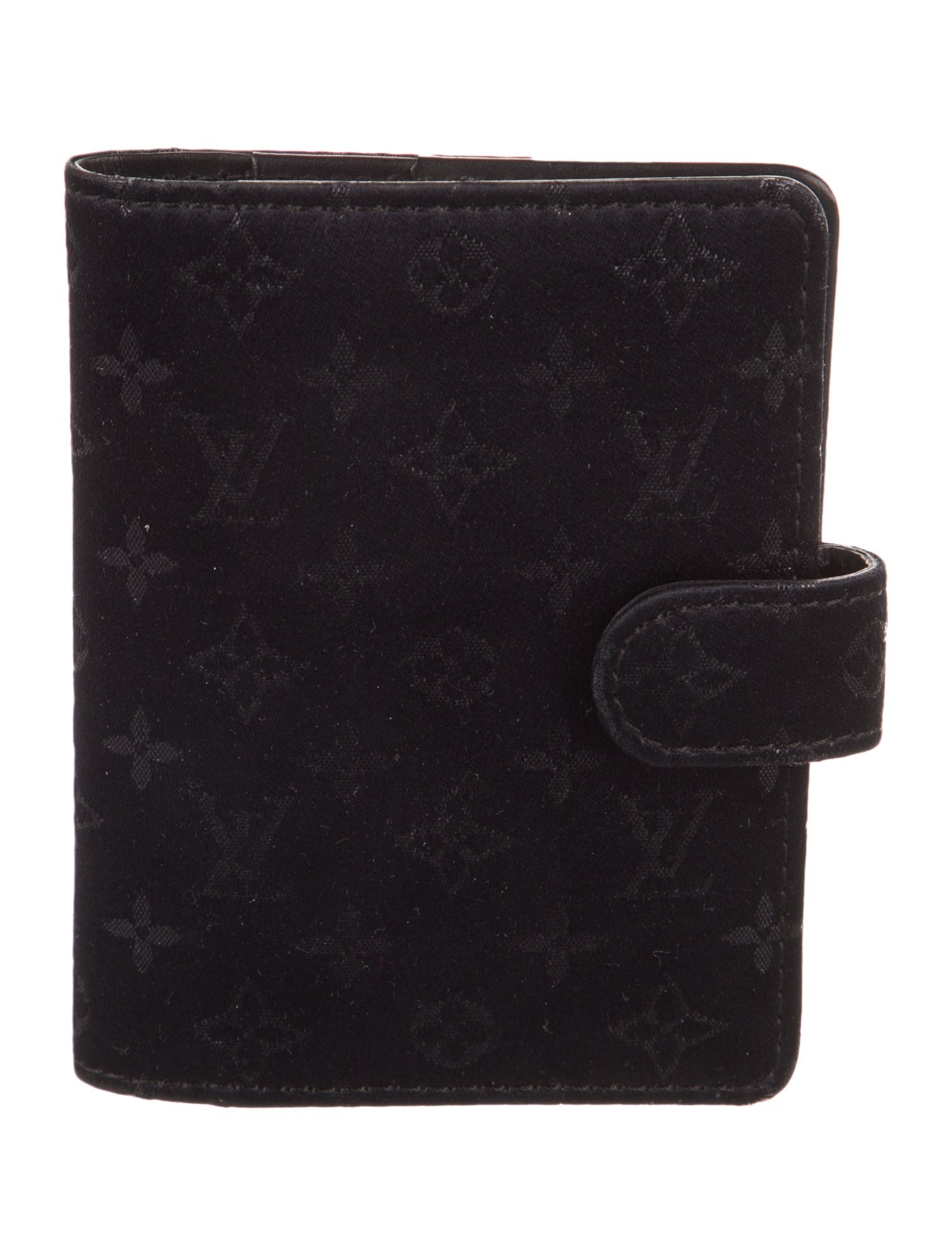 Louis Vuitton Monogram Satin Mini Agenda Cover Black Books