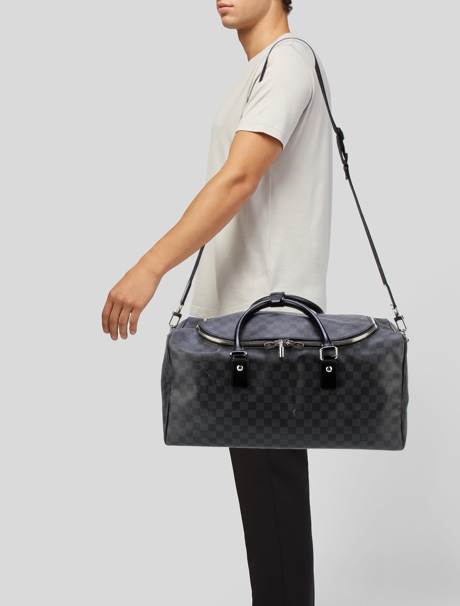 Louis Vuitton Damier Graphite Roadster 50 - Black Weekenders, Bags ...