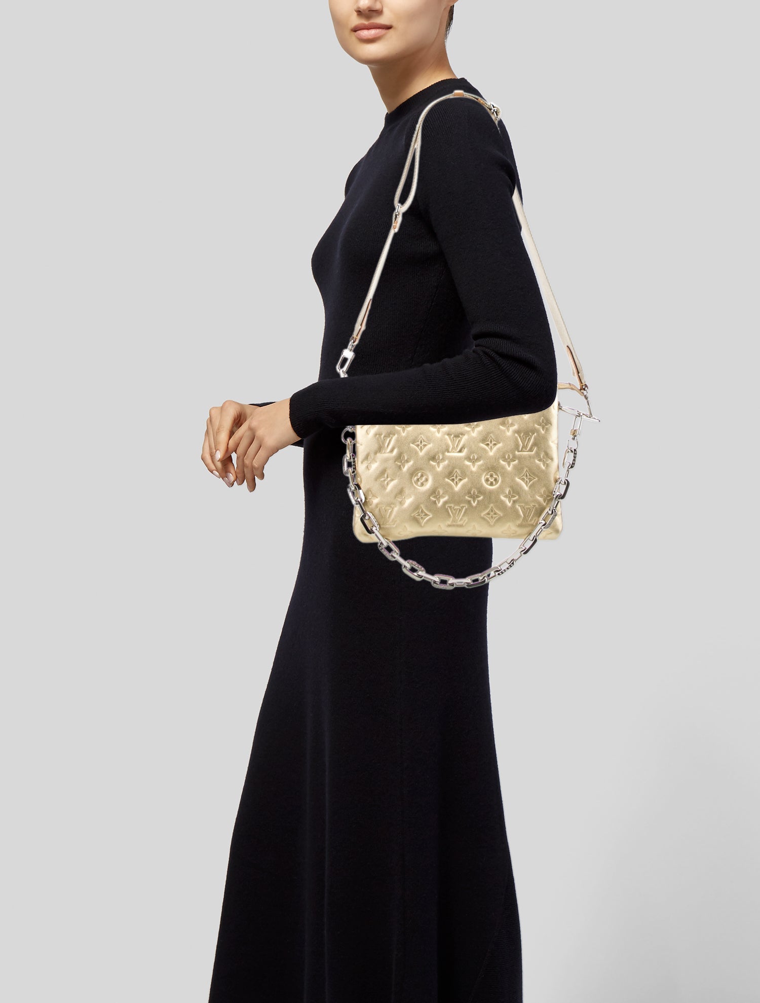 Louis Vuitton Monogram Embossed Coussin PM