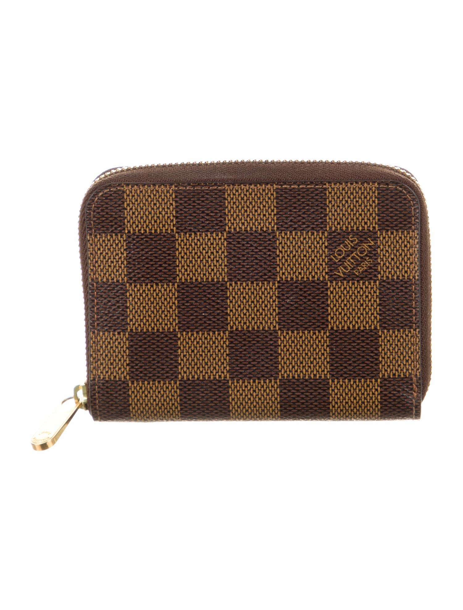 Louis Vuitton 2013 Damier Ebene Pattern Zippy Coin Purse