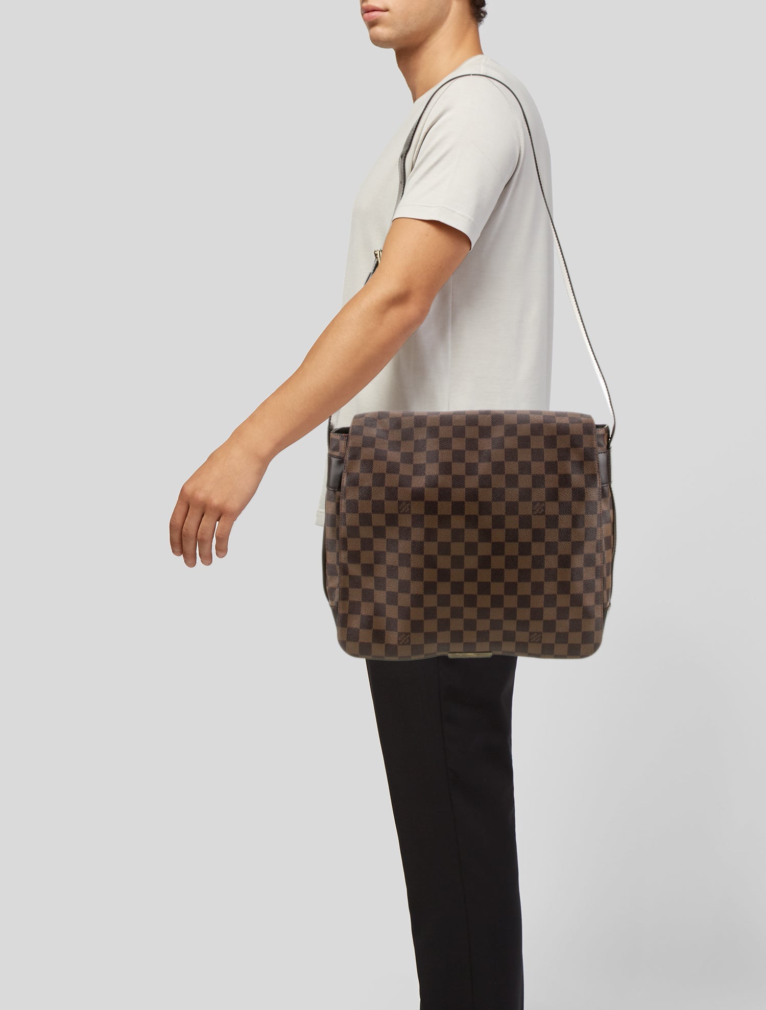 Louis Vuitton Coated Canvas Messenger Bag Vintage