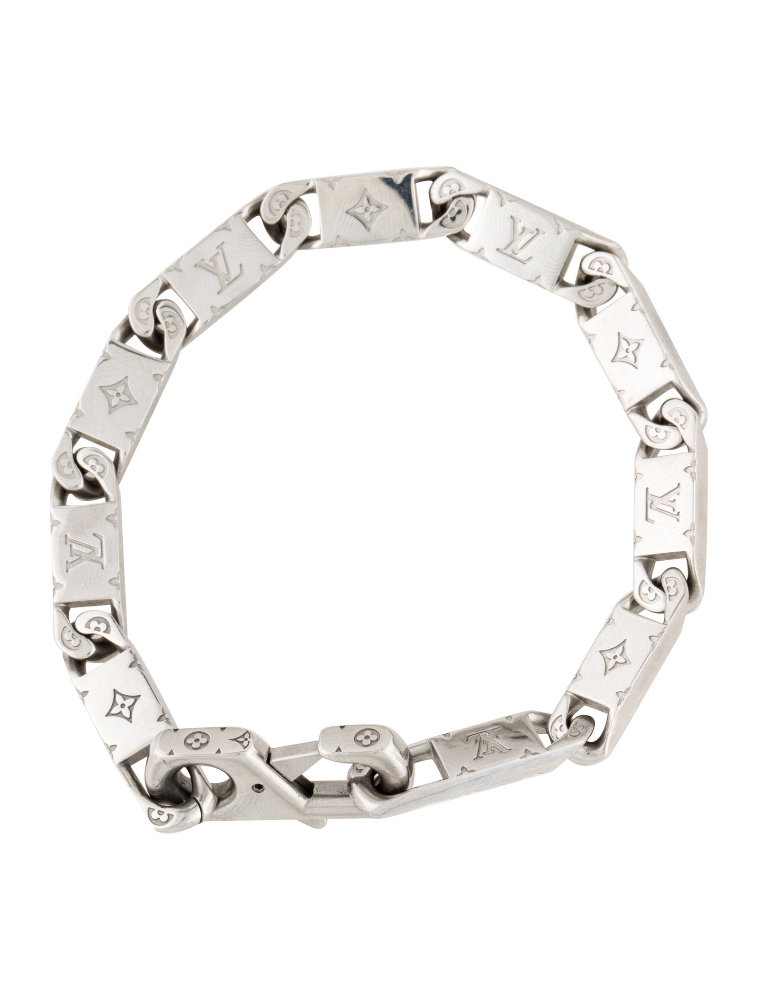 Louis Vuitton Monogram Tied Up Bracelet - Palladium-Plated