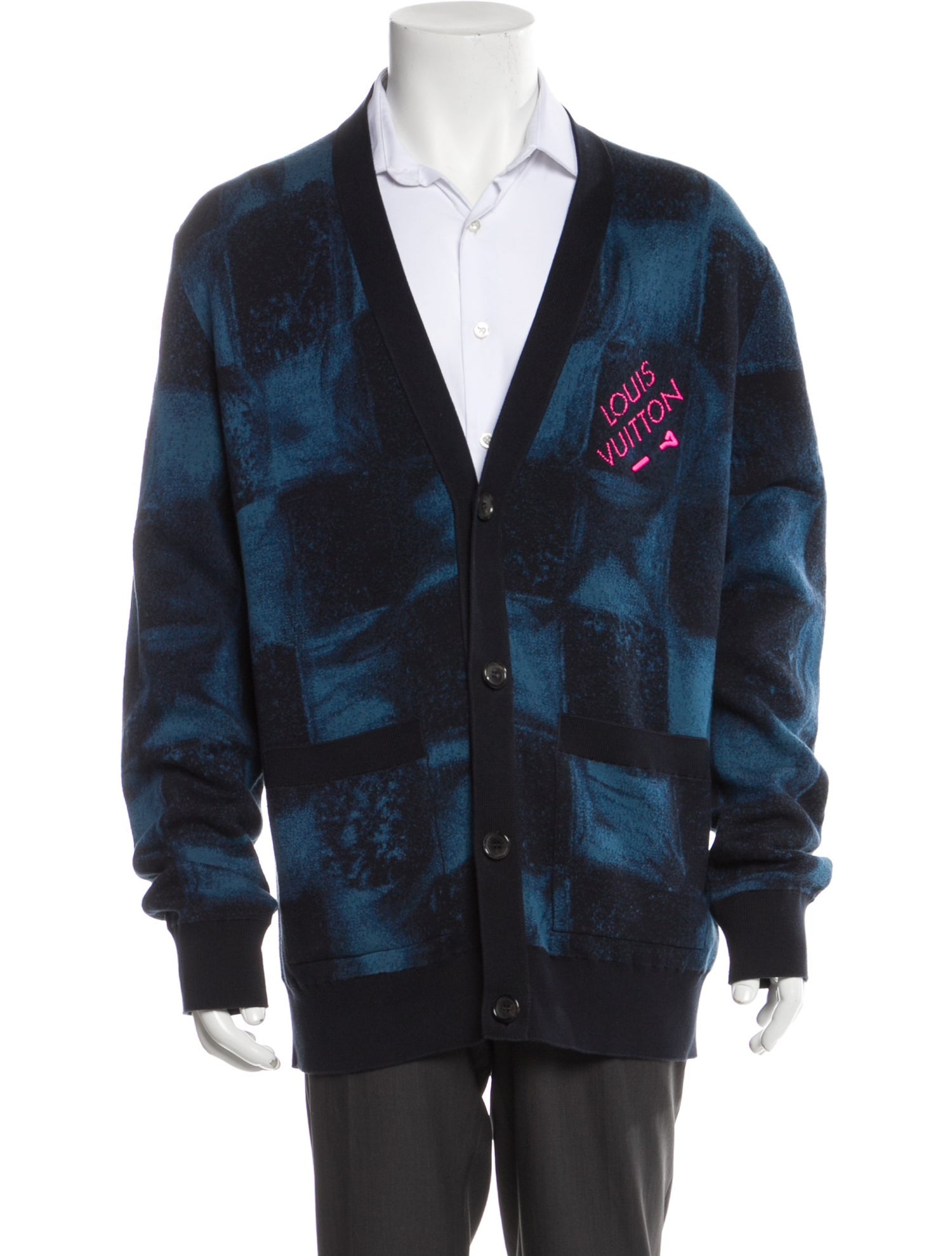 Louis Vuitton 2021 Salt Damier Cardigan - Black Sweaters, Clothing