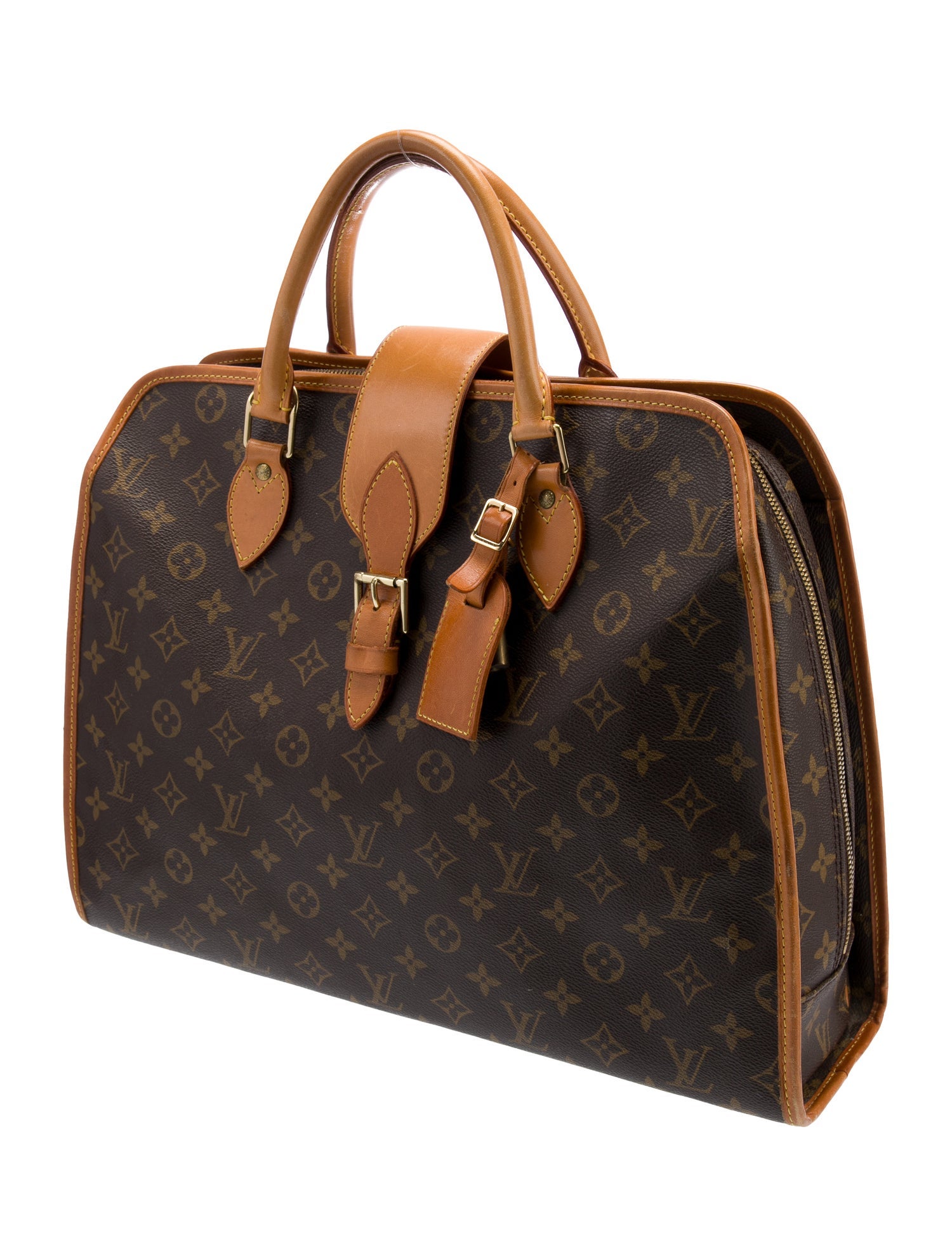 Louis Vuitton Vintage Monogram Rivoli Briefcase Brown Luggage and