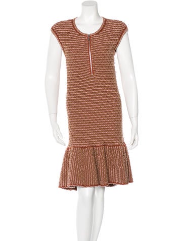 Louis Vuitton Knit Flounce Hem Dress