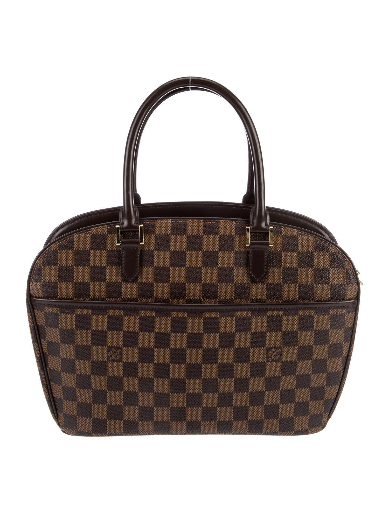 Louis Vuitton Coated Canvas Horizontal Damier Ebene Pattern Top Handle ...