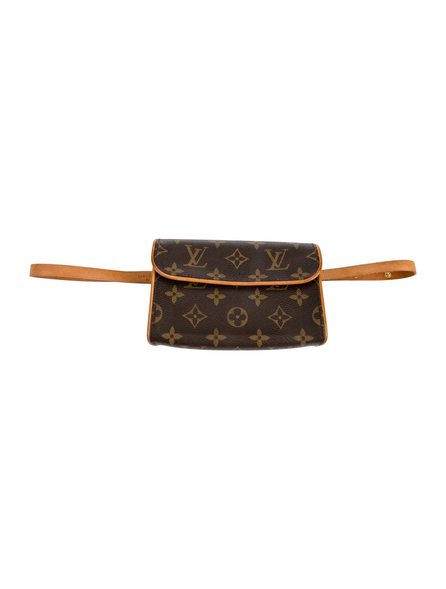 Louis Vuitton Coated Canvas Pochette Florentine LV Monogram Belt Bag Vintage