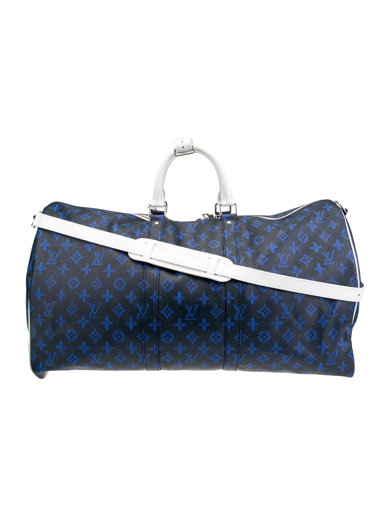 Louis Vuitton Coated Canvas Keepall Bandouliere 55 Monogram Pattern Weekender Bag 2021-2022