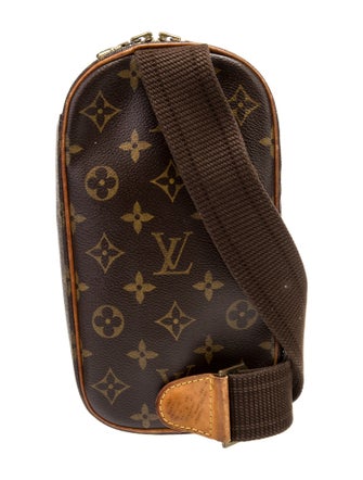 Louis Vuitton Coated Canvas Pochette Gange Monogram Pattern