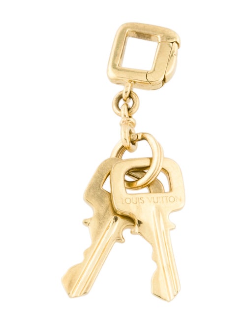 Louis Vuitton 18K Double Key Pendant Charm