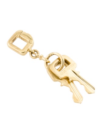 Louis Vuitton 18K Double Key Pendant Charm