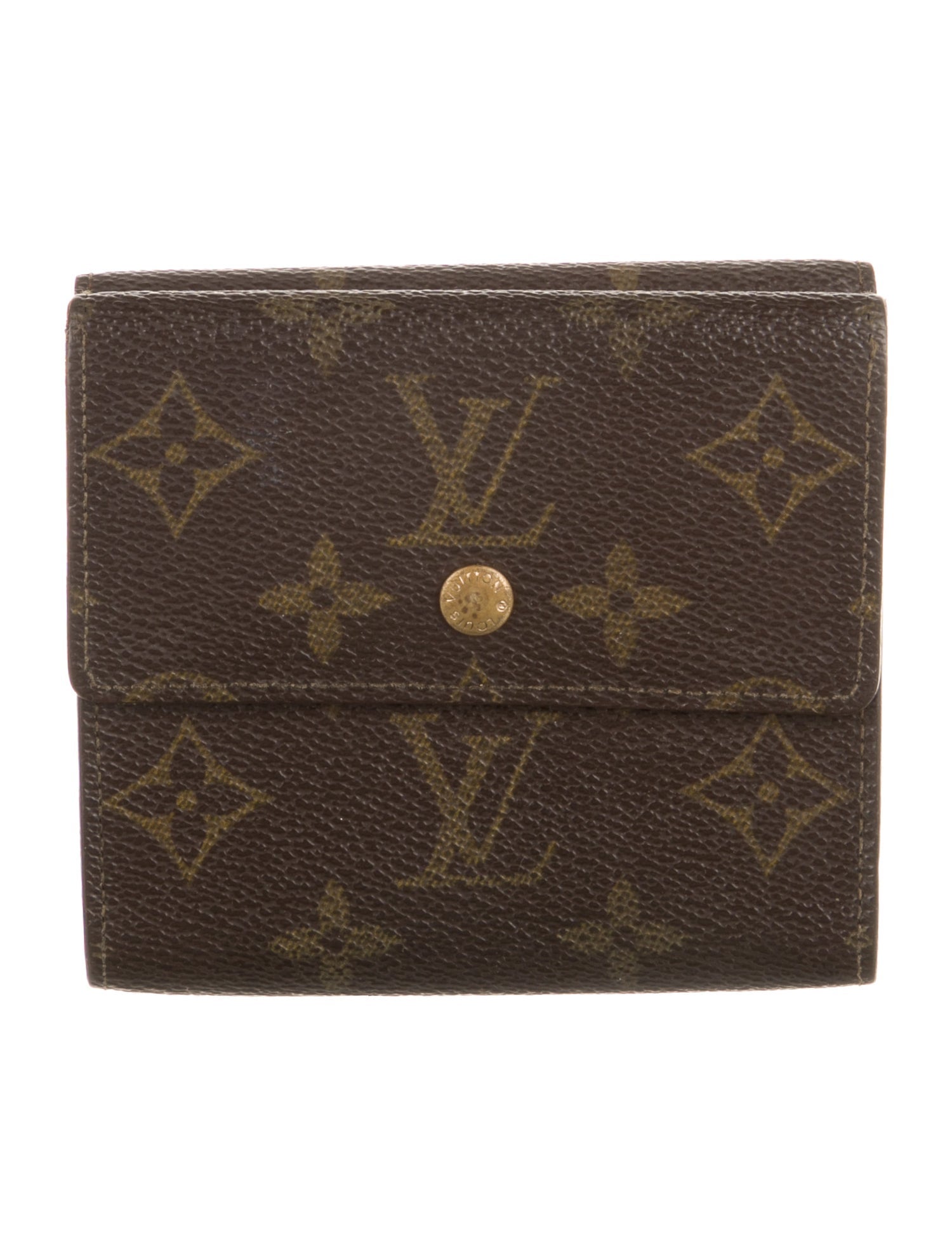 Louis Vuitton LV Monogram Coated Canvas Elise Wallet