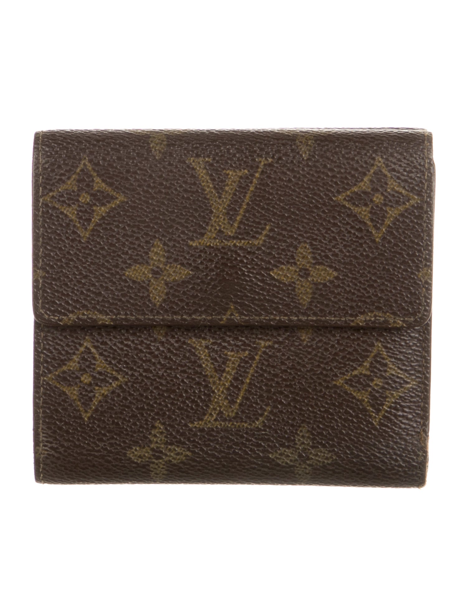 Louis Vuitton LV Monogram Coated Canvas Elise Wallet