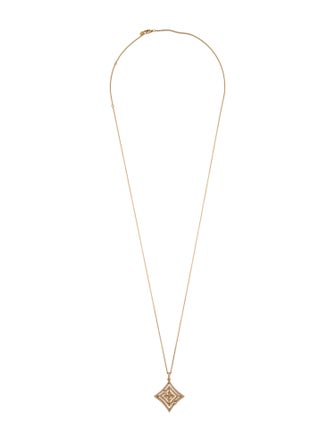 Louis Vuitton 18K Diamond Idylle Blossom Medallion Pendant Necklace