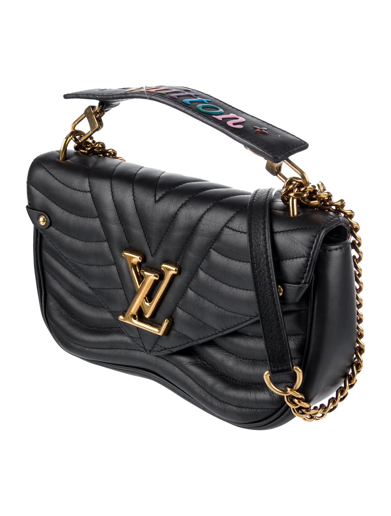 Louis Vuitton New Wave Chain Bag MM Black Crossbody Bags, Handbags LOU917645 The RealReal